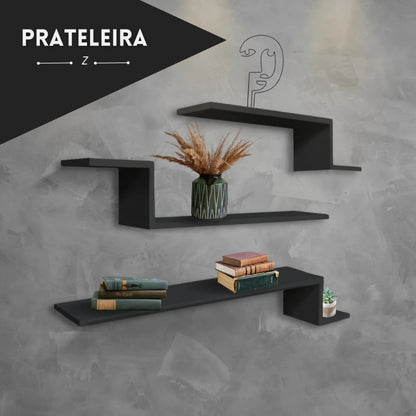 Trio De Prateleiras Z Decorativa